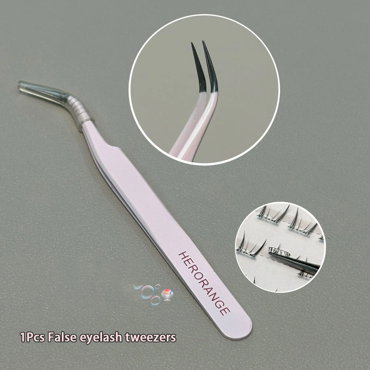 DIY Cluster False Eyelashes – Colorful Punk Lash Extensions False Eyelashes PRIMED 04-1pcs tweezers C 0.05mm