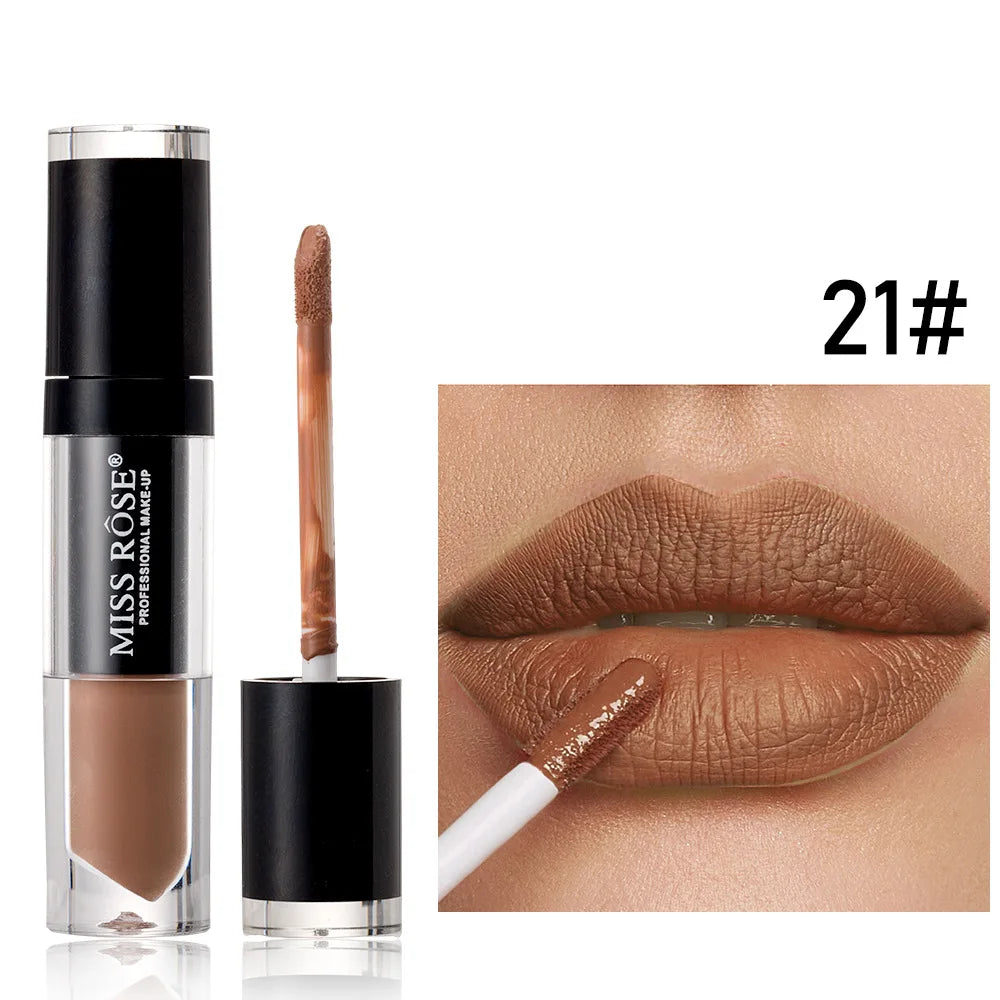 MISS ROSE Matte Liquid Lipstick – Waterproof Long-Lasting Lip Gloss Matte Liquid Lipstick PRIMED 7701-026M-21
