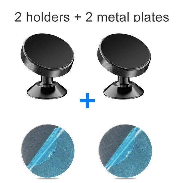 Universal Magnetic Car Phone Holder – Dashboard Mount Car Phone Holder PRIMED 2pcs Black-Rotate