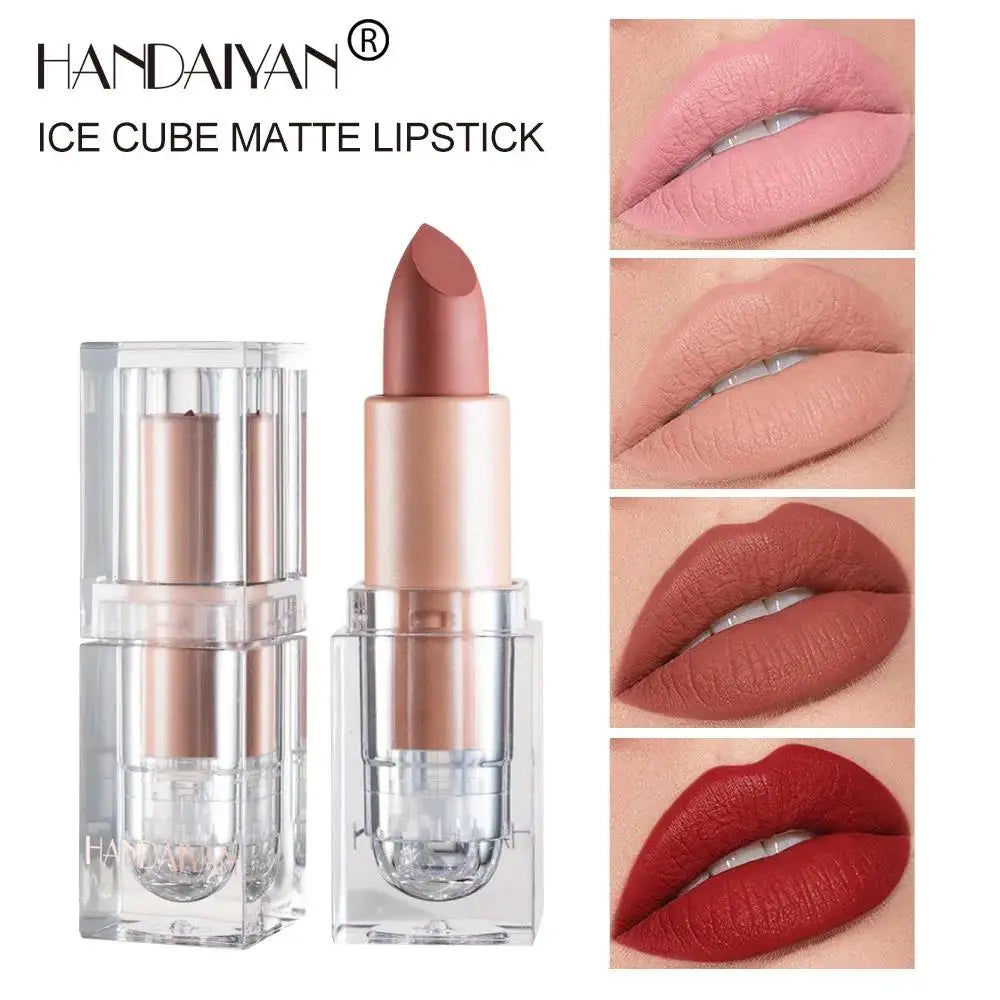 HANDAIYAN Matte Nude Lipstick – Velvet Waterproof Formula Matte Lipstick PRIMED
