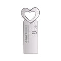 10-Pack Heart-Shaped Metal USB Flash Drives 4GB–32GB Waterproof USB Flash Drive PRIMED USB 3.0-128GB Silver