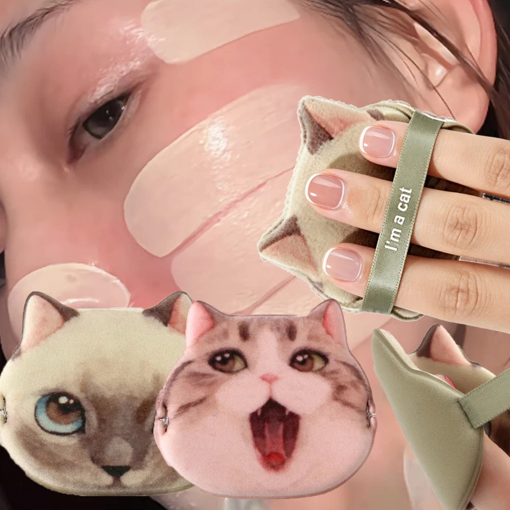 Cat Shaped Makeup Sponge Puff – Non-Latex Foundation Blender Makeup Sponge Puff PRIMED