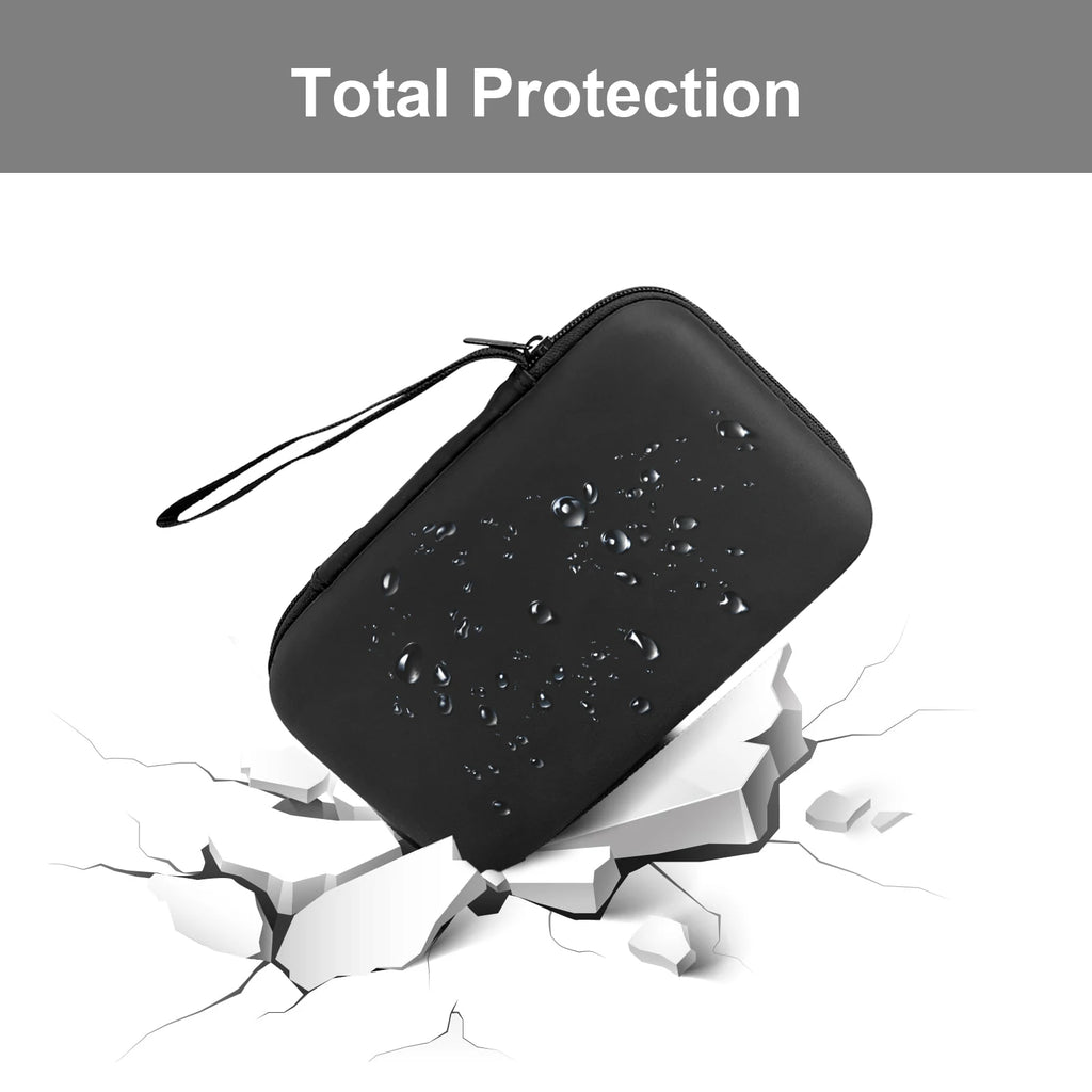 Portable EVA Hard Disk & Cable Organizer Zipper Pouch – Black Electronics Storage Case PRIMED