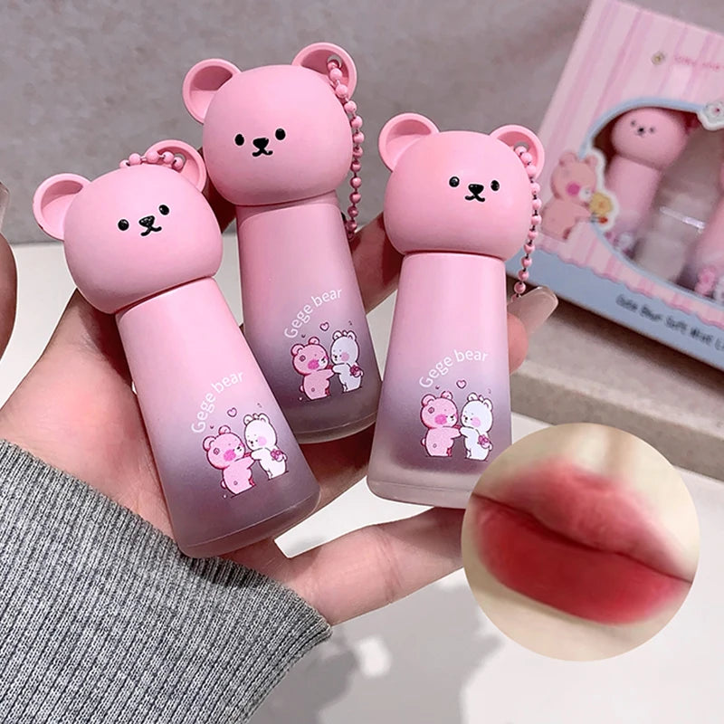 Gege Bear Matte Lip Gloss – Waterproof Long-Lasting Lip Tint Matte Lip Gloss PRIMED