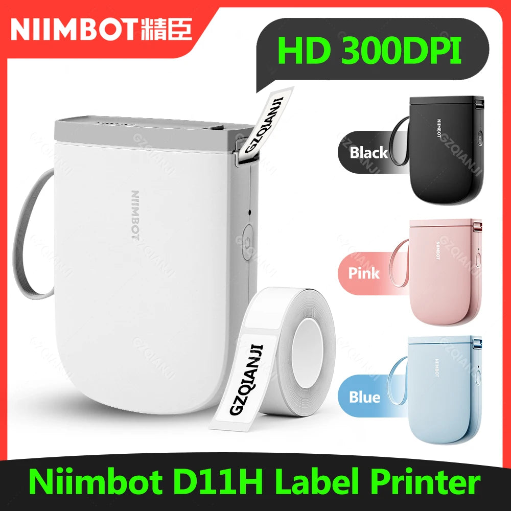 NIIMBOT D11H Mini Bluetooth Label Maker 300DPI Thermal Printer Thermal Label Printer PRIMED