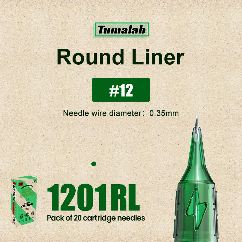 TUMAlab Tattoo Cartridge Needles 20PCS – Stainless Steel