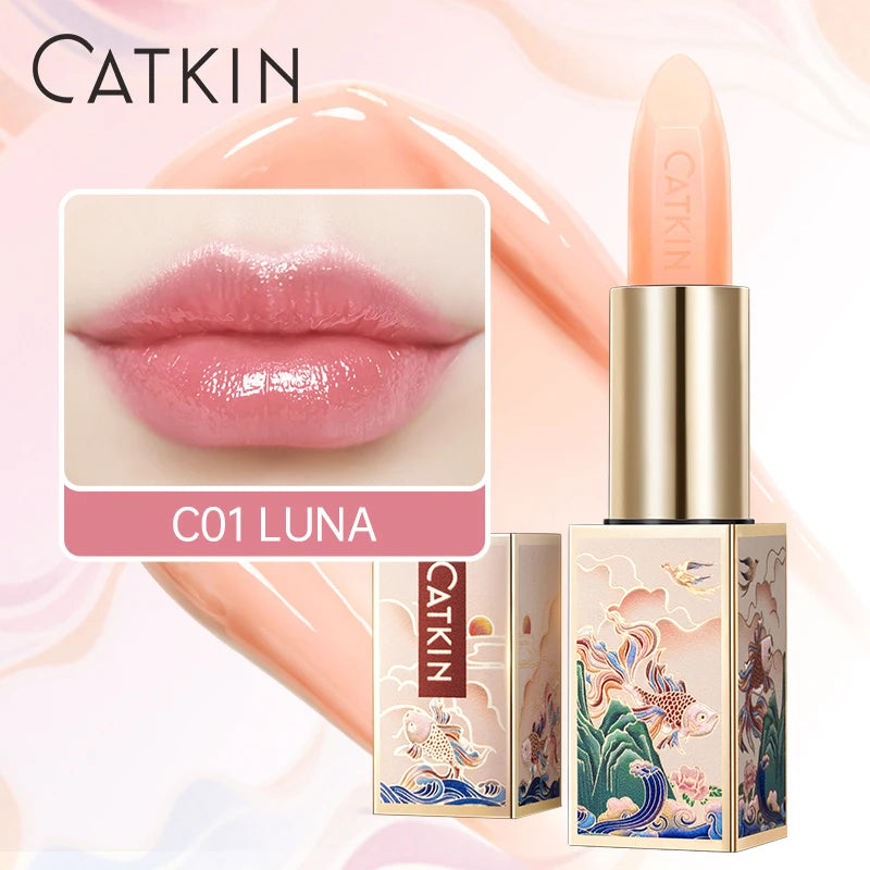 CATKIN Colored Lip Balm – pH Color Change, Nourishing & Hydrating Colored Lip Balm PRIMED C01 Luna