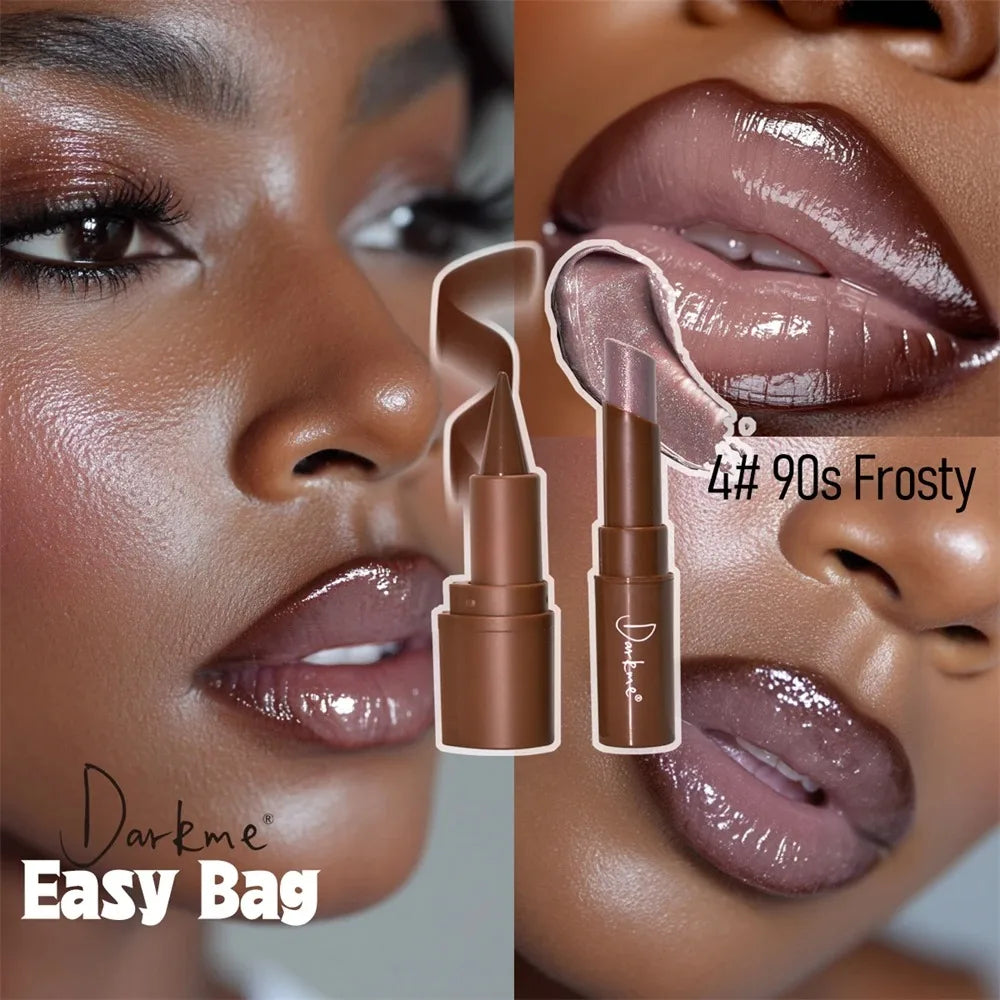 Matte Lip Liner & Pearlescent Lipstick Set – Long-Lasting Duo
