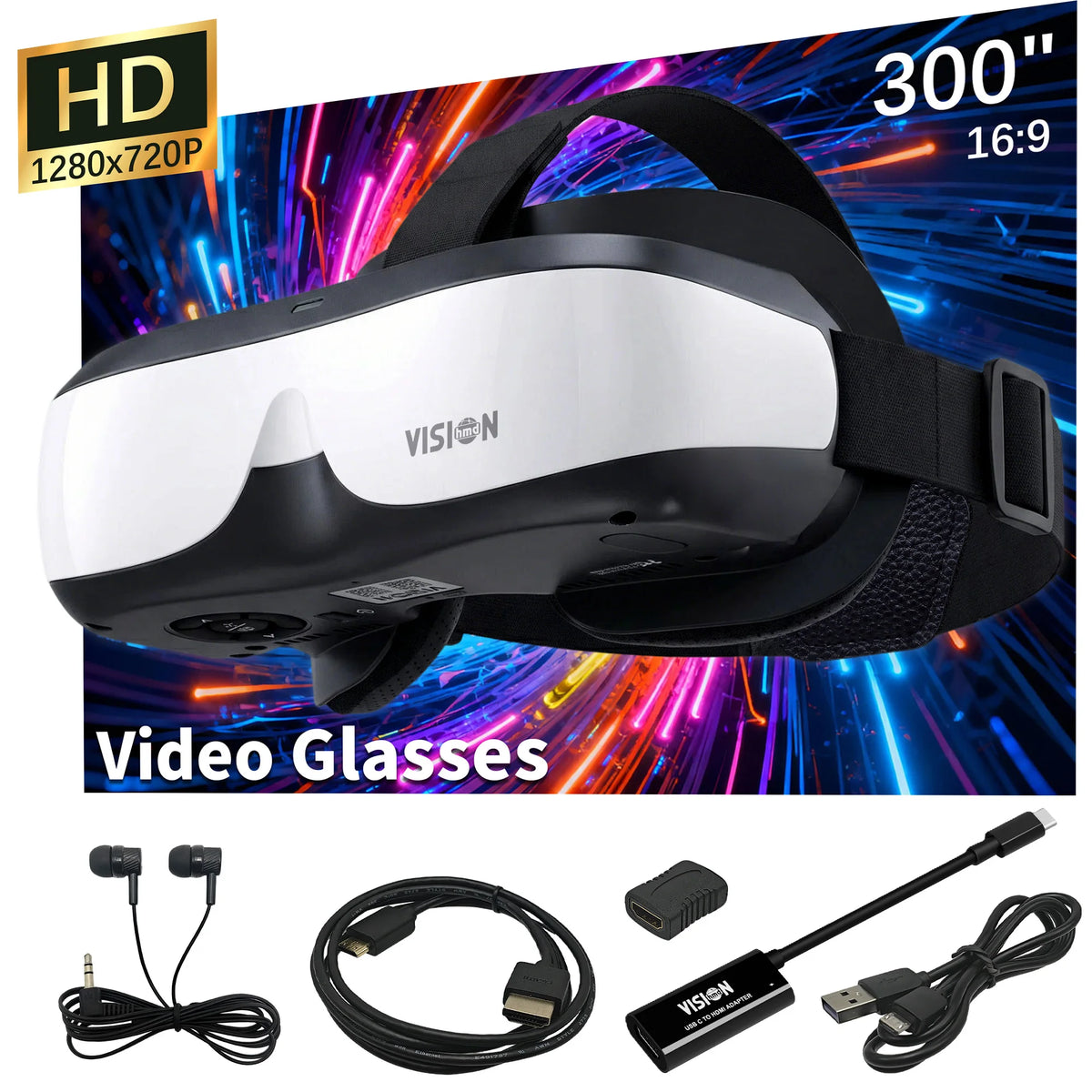 VISIONHMD Bigeyes H3 Head-Mounted Display | HDMI HMD