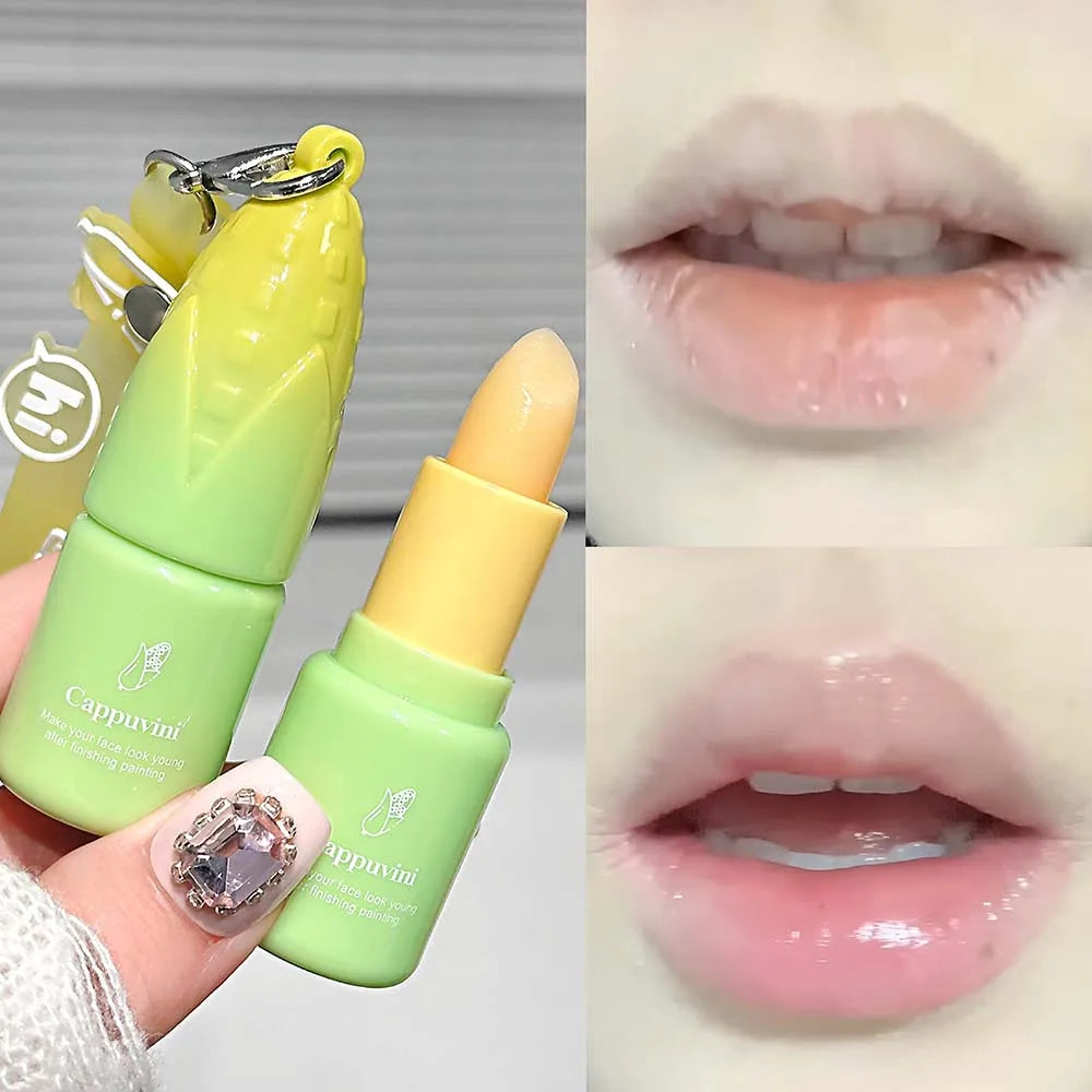Cappuvini Corn-Shape Crystal Jelly Lip Balm | Moisturizing Tinted Lip Balm PRIMED
