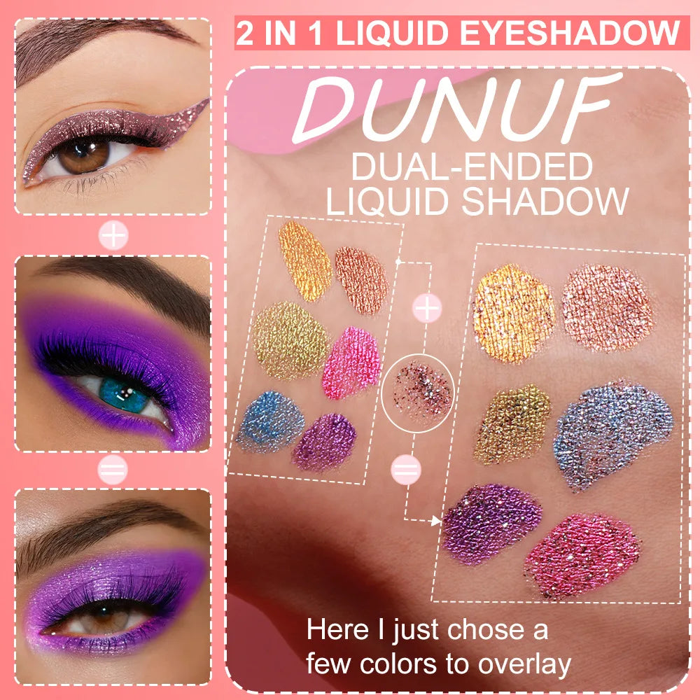 2-in-1 Glitter & Matte Liquid Eyeshadow Pen | Waterproof 24H Liquid Eyeshadow Pen PRIMED