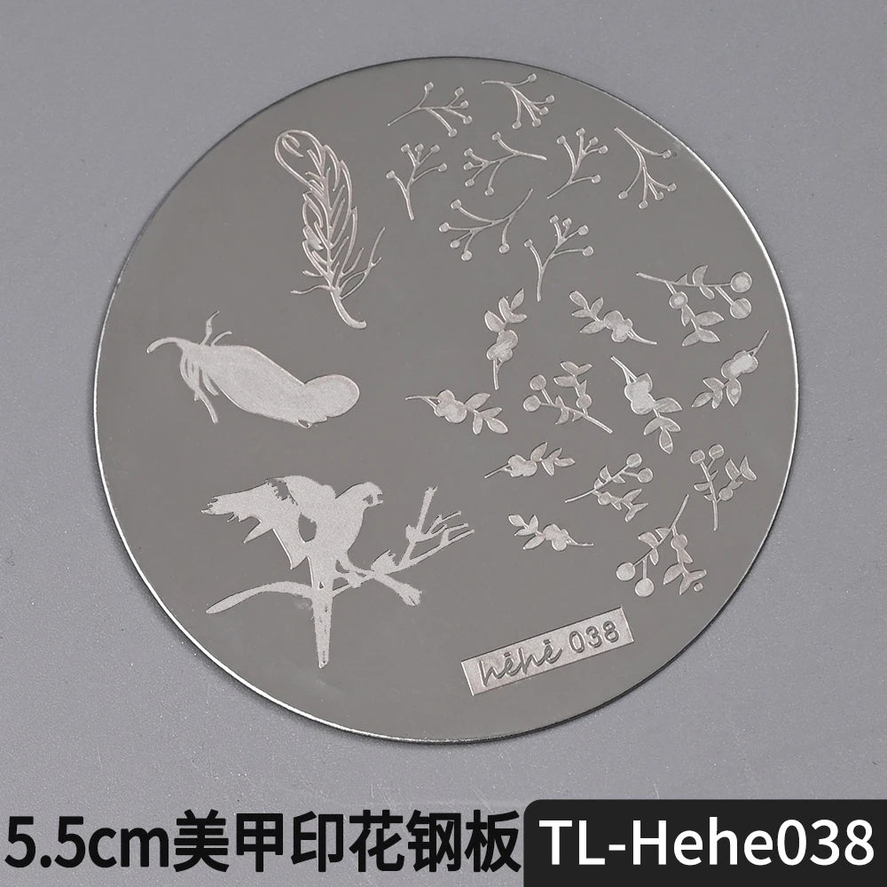Nail Stamping Plate 5.5cm – Butterfly Flower Lace Stencil