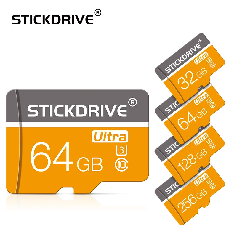 MicroDrive Micro SD Card 8GB–256GB | C10 U3 V30 A2 TF Flash Card Micro SD Card PRIMED