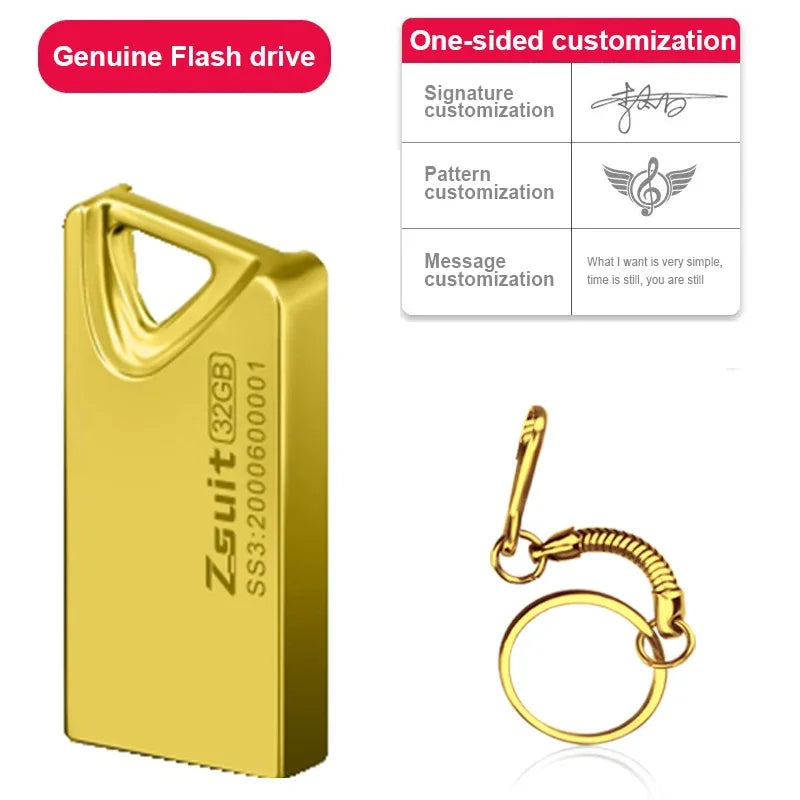 Z-Suit Metal USB Flash Drive 32GB 64GB 128GB Pendrive
