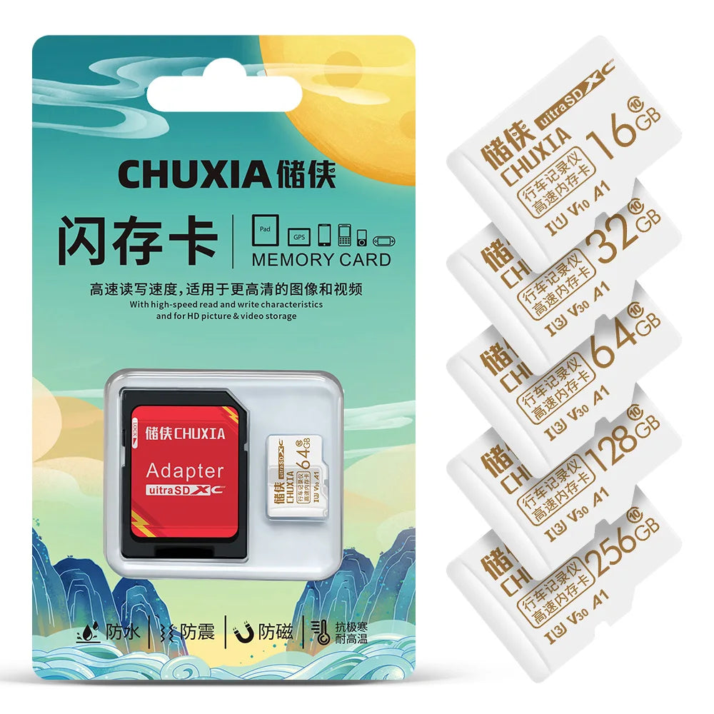 Micro SD Card 64GB 128GB Class 10 TF Flash Card + SD Adapter Micro SD Flash Card PRIMED