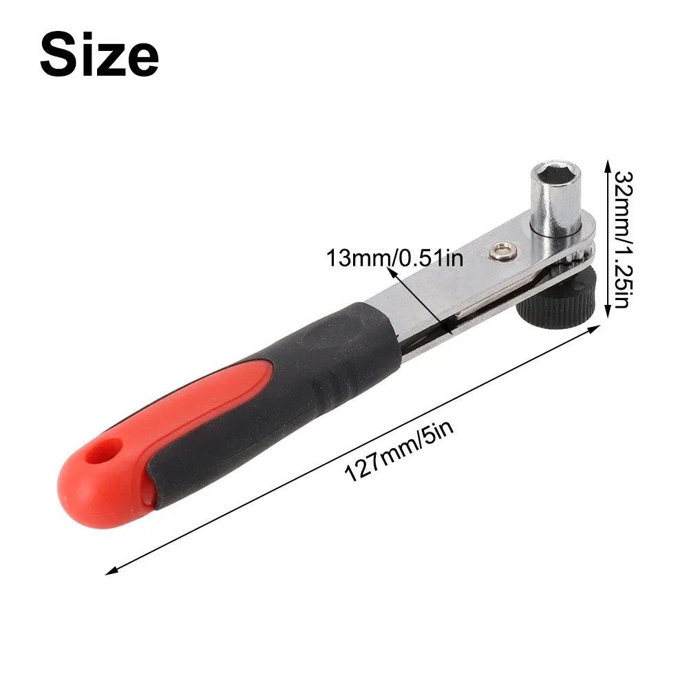 1/4" Ratchet Wrench Set with 9 Drill Bit Adapters 5–13mm