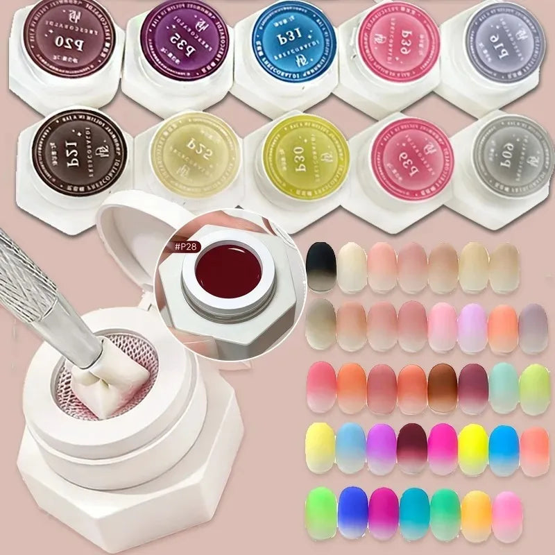 39-Color No-Wipe Cushion Patting Gel – Gradient UV Nail Polish Gel Nail Polish PRIMED