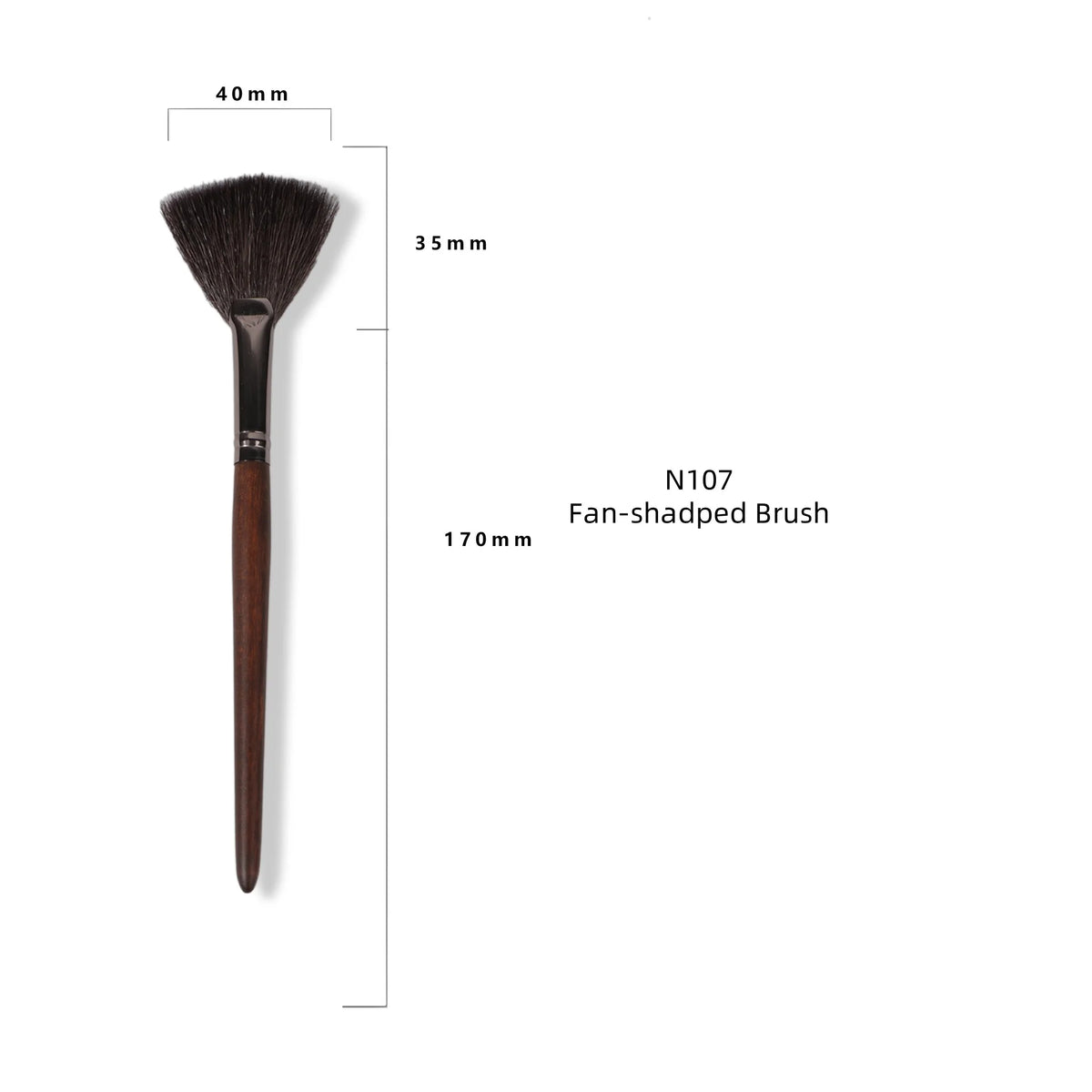 Goat Hair Makeup Brush Set – Foundation, Blush & Eyeshadow