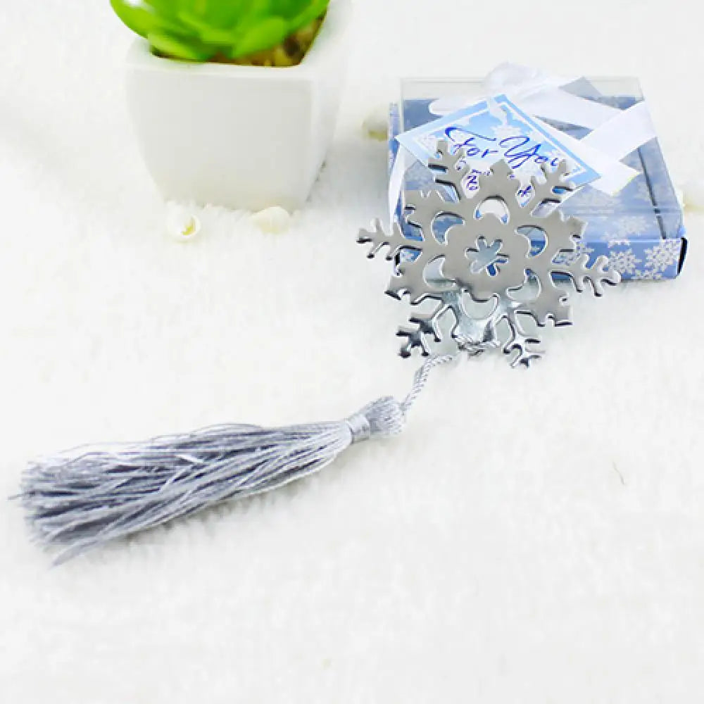 Snowflake Metal Bookmark with Gift Box – Elegant Book Lover Gift Decorative Bookmark PRIMED