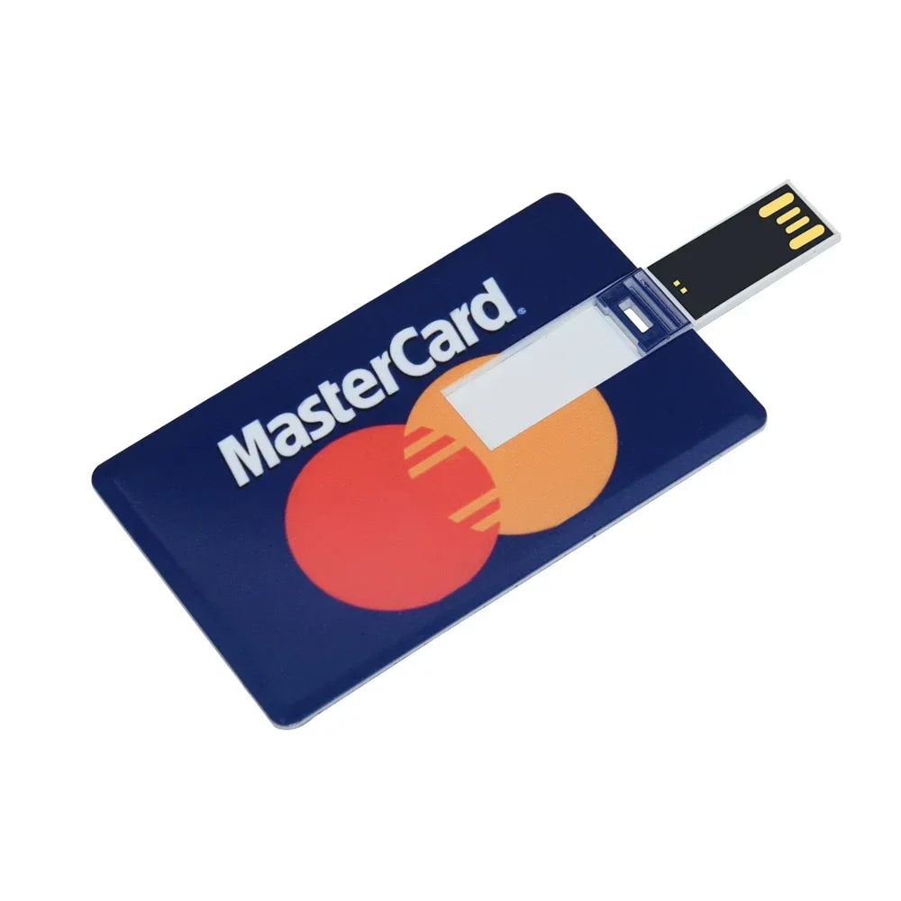 Credit Card USB Flash Drive 4–64GB | Waterproof Metal Memory Stick USB Flash Drive PRIMED 128 GB Style 19