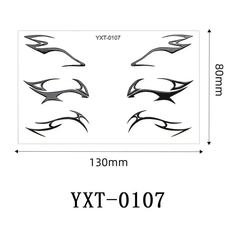 Gothic Metallic Eye Corner Temporary Tattoo Stickers | Cosplay