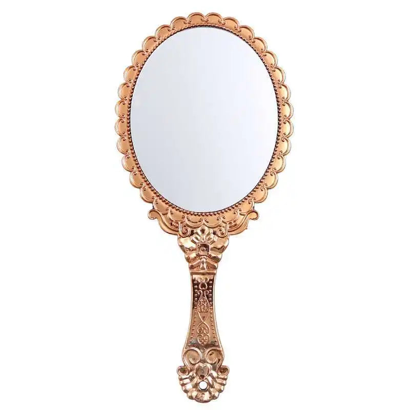 Vintage Handheld Makeup Mirror – Portable Travel Mirror