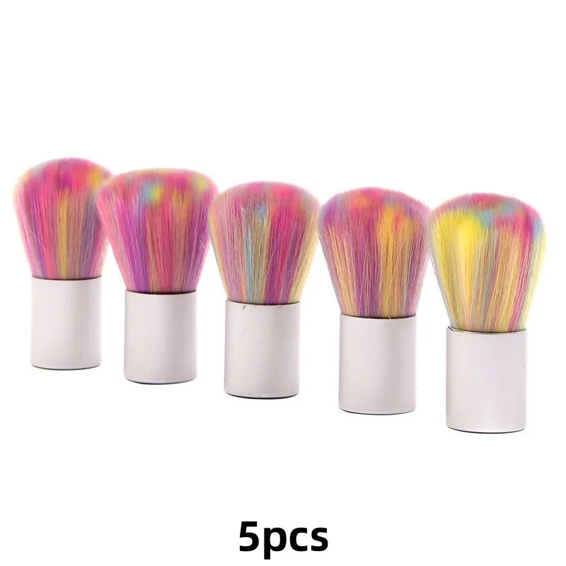 Rainbow Nail Dust Brush – Soft Bristle Acrylic & UV Cleaner