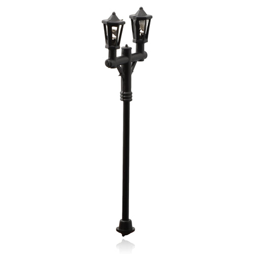 10 Pcs Miniature LED Lamp Posts – 1:100 Scale Model Lighting Model Scenery Lights PRIMED