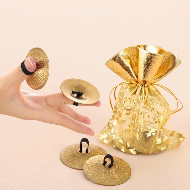 Finger Cymbals for Belly Dancing – Mini Zills, 1 Pair Finger Cymbals PRIMED