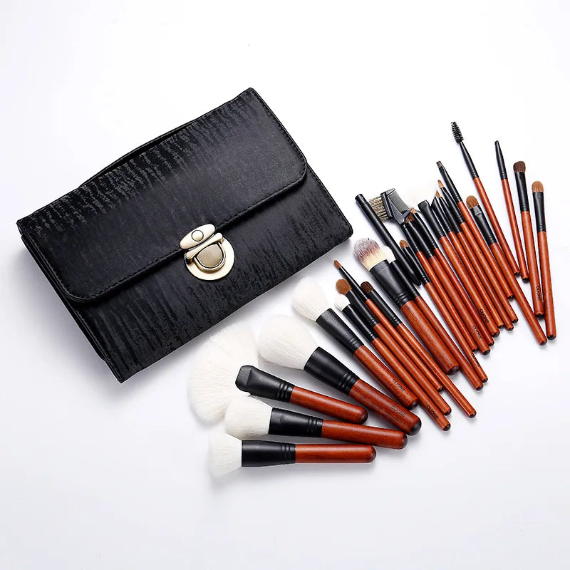 26-Piece Goat Hair Makeup Brush Set – Full Professional Kit
