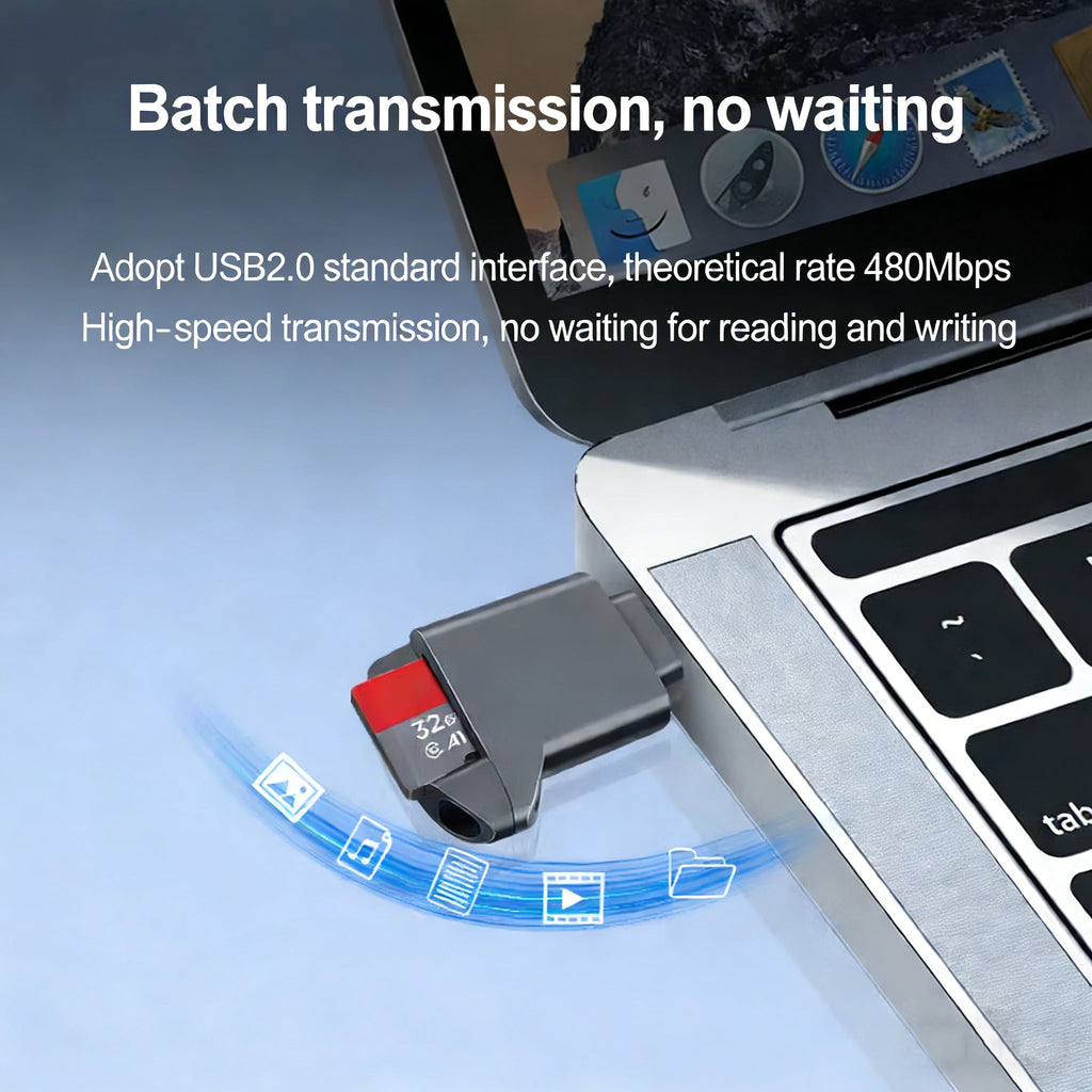 USB Type-C Mini TF Card Reader – Up to 2TB | High Speed Memory Card Reader PRIMED