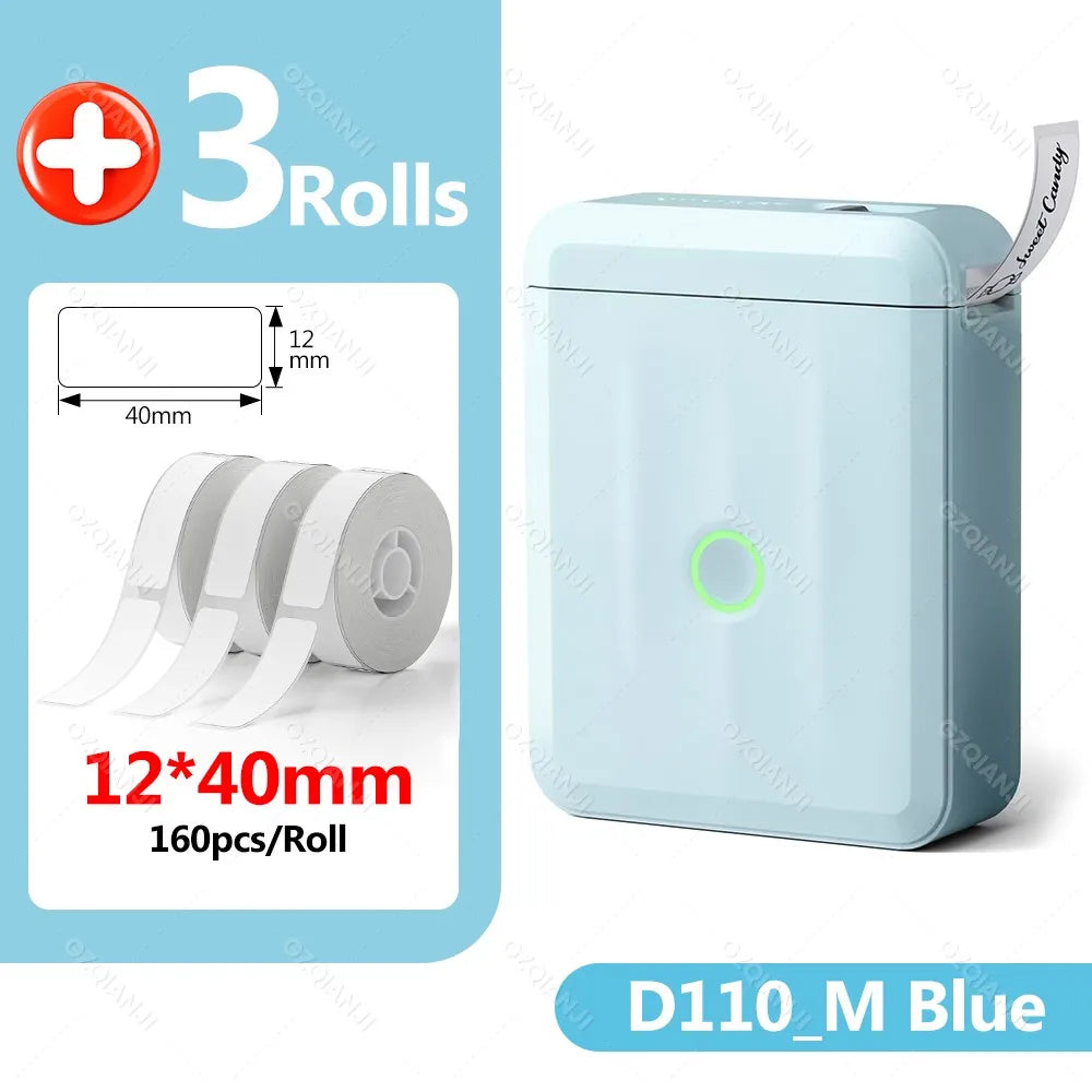 Niimbot D11H D110M Bluetooth Thermal Label Maker – 300dpi Thermal Label Maker PRIMED D110M BL Add 3WH