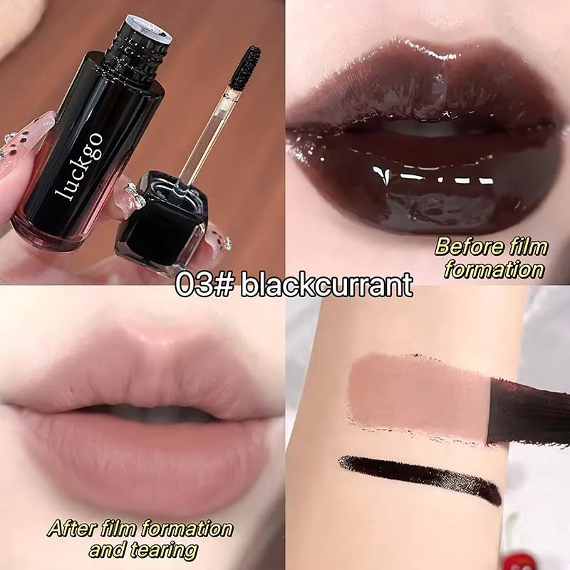 Peel-Off Matte Lip Stain | Waterproof Long-Lasting Lip Tint Peel-Off Lip Stain PRIMED 03 blackcurrant