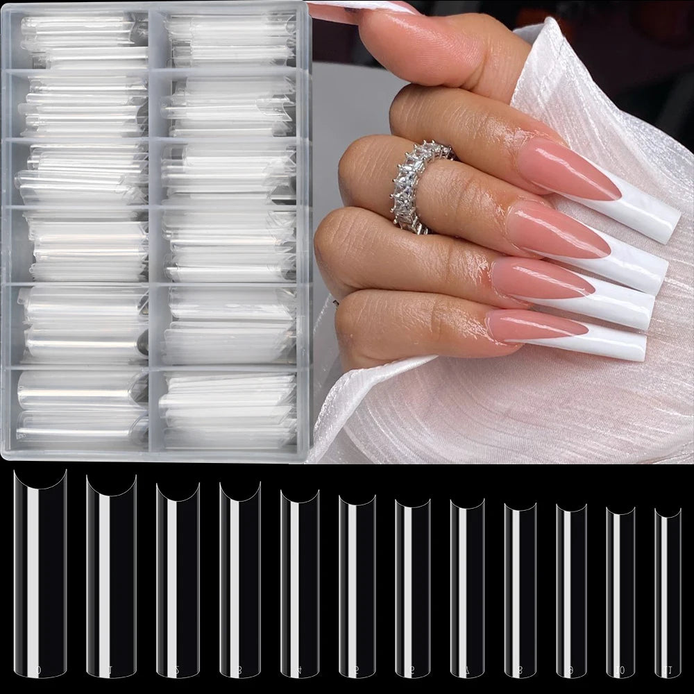 244Pcs Square Extension False Nail Tips – Ultra-Thin Seamless
