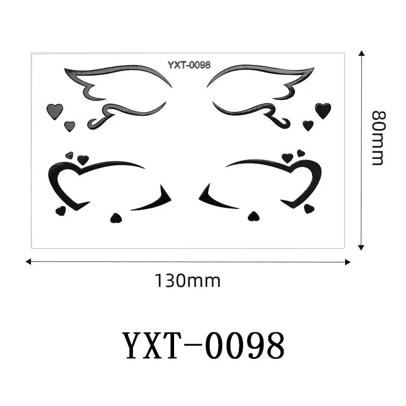 Gothic Metallic Eye Corner Temporary Tattoo Stickers | Cosplay