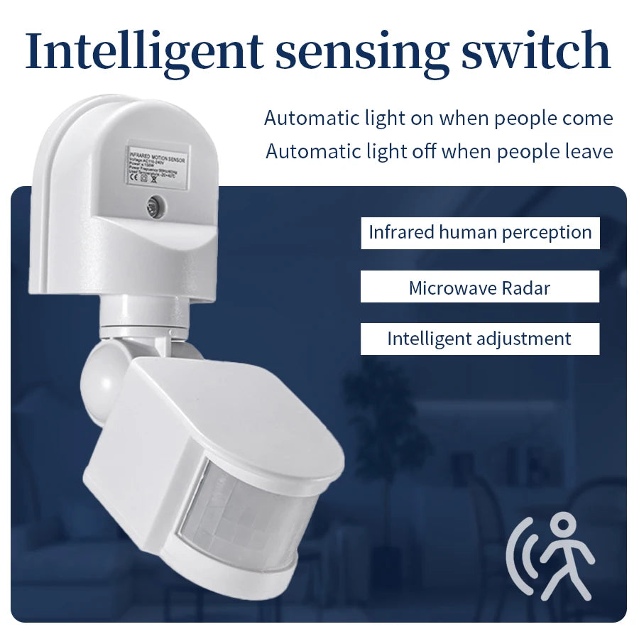 PIR Motion Sensor Light Switch – Indoor & Outdoor Wall Mount Motion Sensor Switch PRIMED