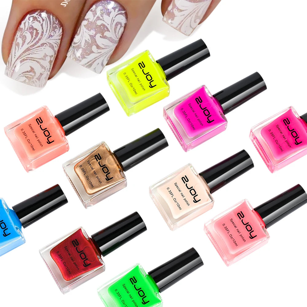 10ml Nail Art Stamping Polish – 30 Colors Air Dry Varnish Nail Stamping Polish PRIMED