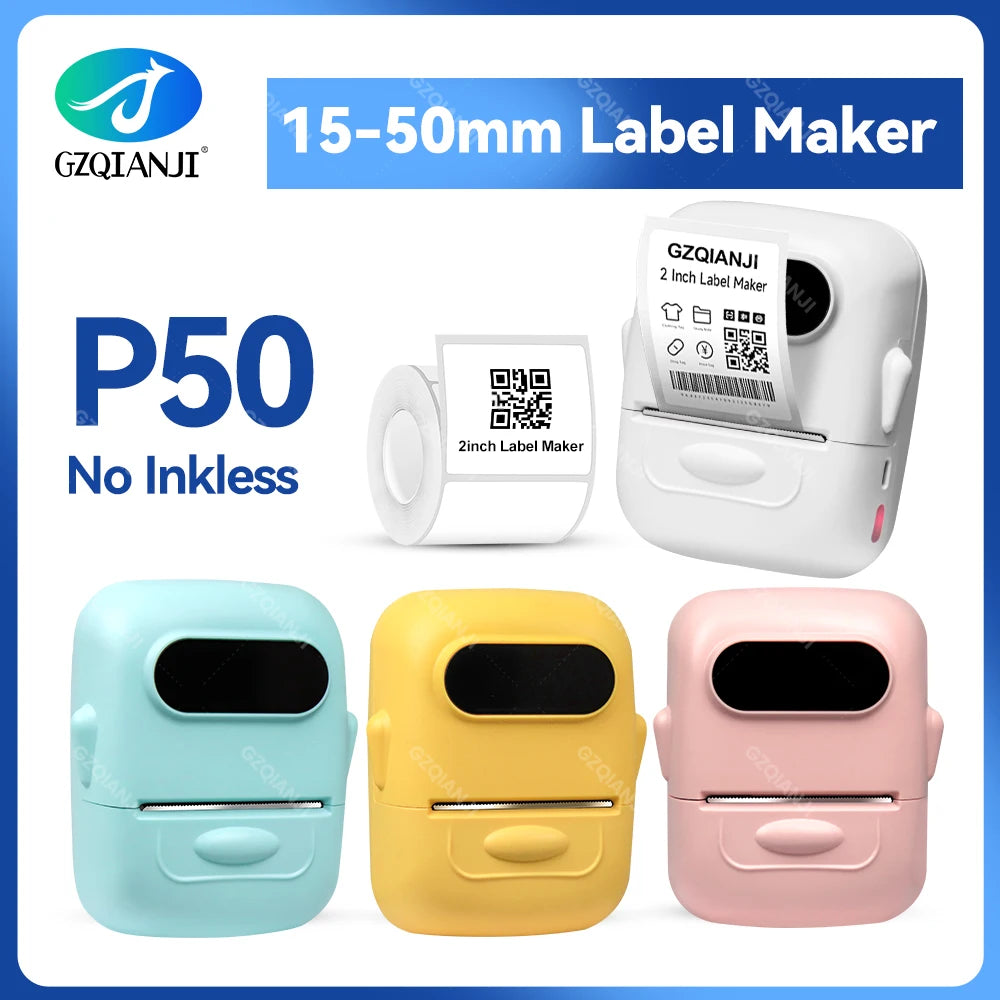 Marklife P50 Bluetooth Thermal Label Printer | Portable Label Maker Thermal Label Printer PRIMED