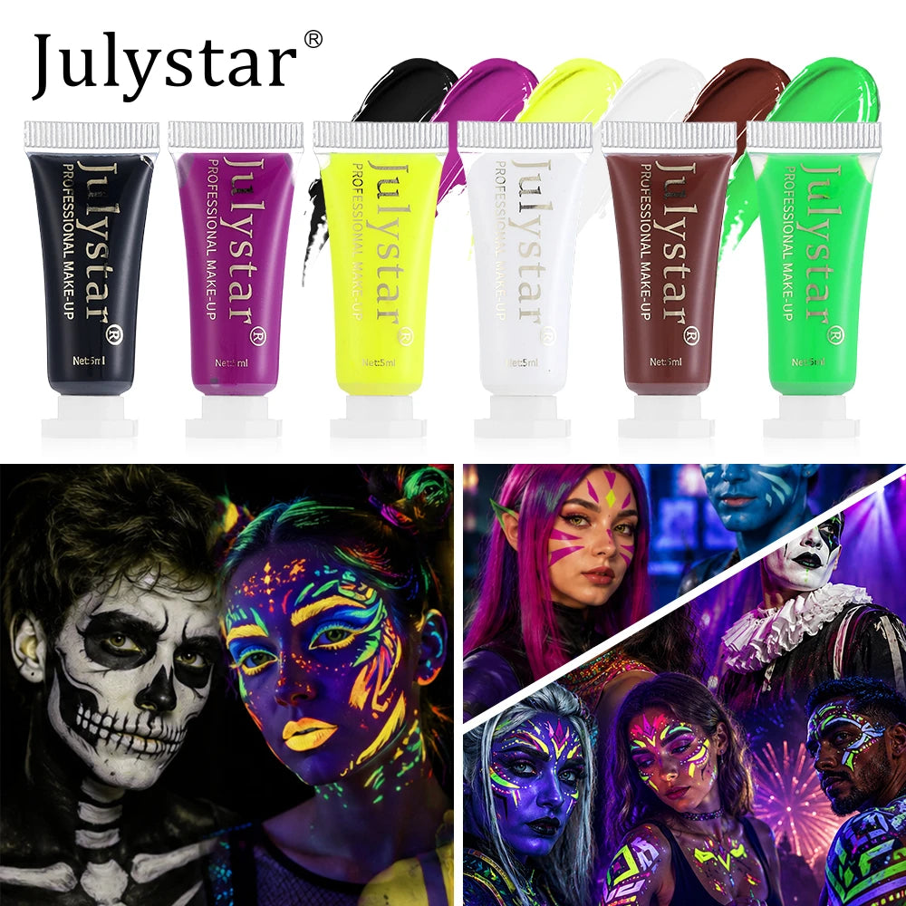 Halloween UV Face & Body Paint Cream – Waterproof Fluorescent Face & Body Paint PRIMED