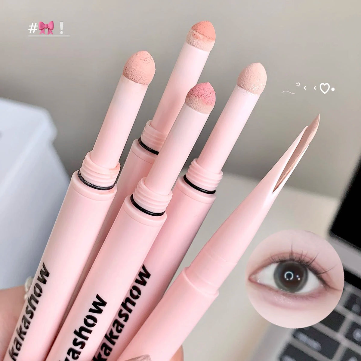 Double-End Lying Silkworm Eyeliner & Glitter Eyeshadow Pencil Eyeliner Eyeshadow Pencil PRIMED