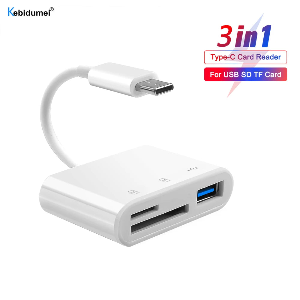 USB-C SD & TF Card Reader OTG Adapter | iPhone 15 MacBook USB-C Card Reader PRIMED