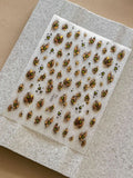 Leopard Amber Nail Stickers – Self-Adhesive Nail Art Decals Nail Art Stickers PRIMED green