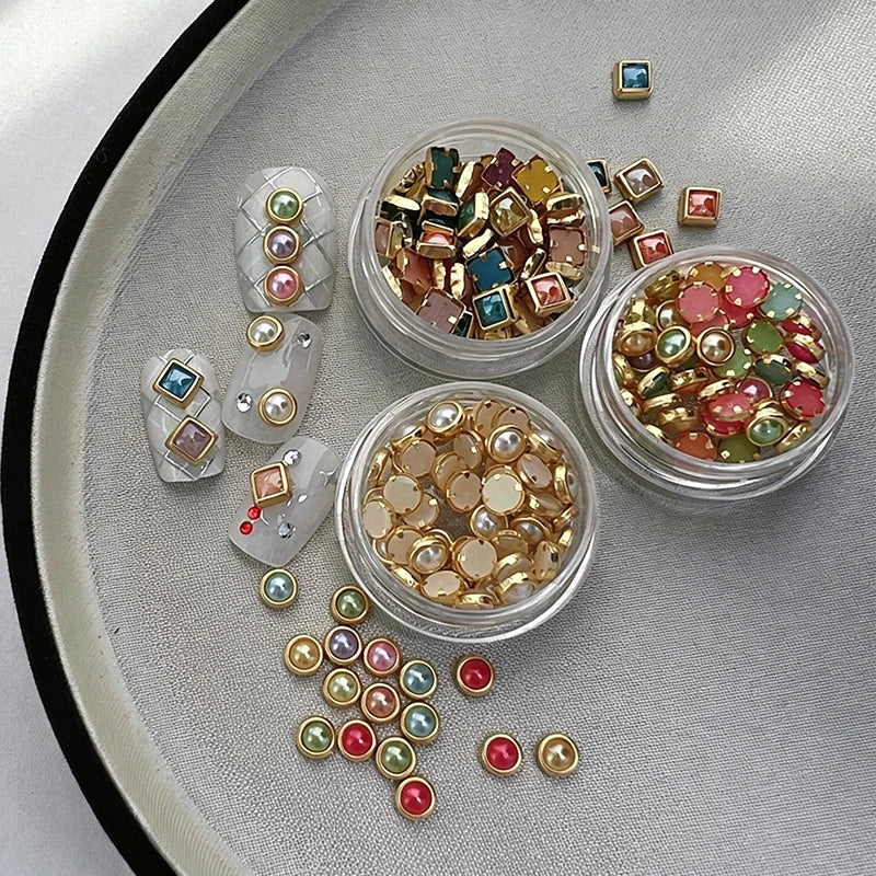 3D Gemstone Nail Art Rhinestones – Pearls, Zircon & Diamonds Nail Art Rhinestones PRIMED
