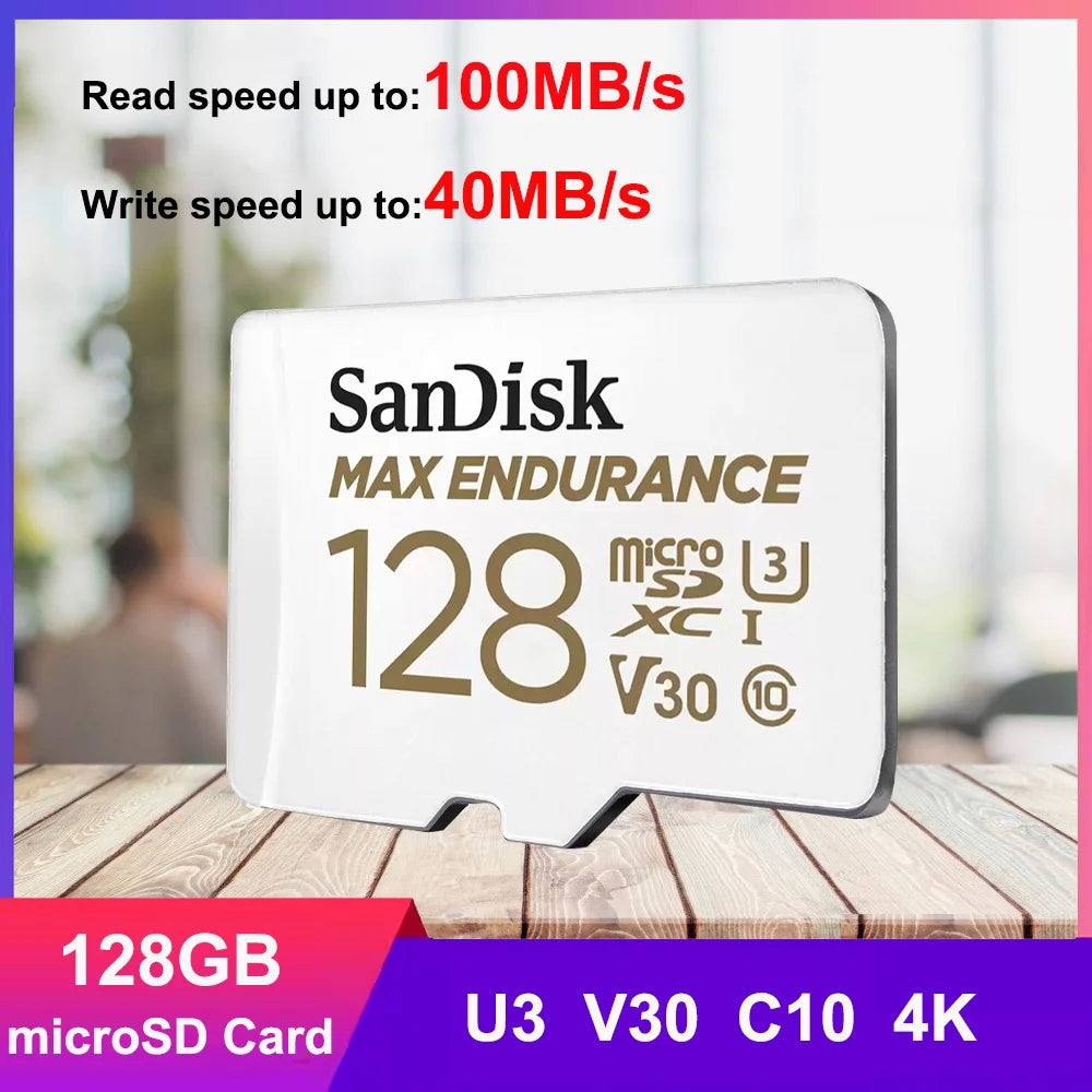 SanDisk Extreme PRO MicroSD Card 32GB–1TB 4K UHD U3 V30 MicroSD Memory Card PRIMED MAX ENDURANCE 128GB