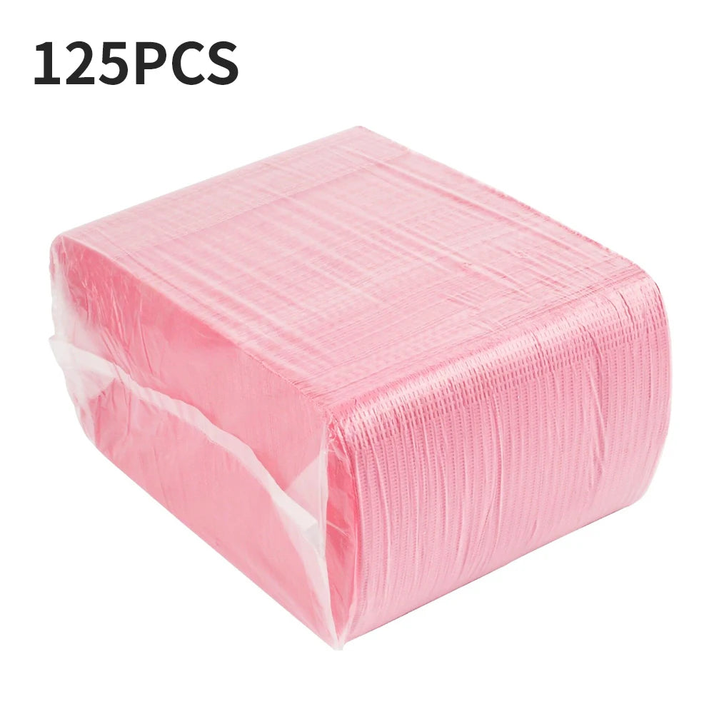 125pcs Disposable Nail Art Table Mats – Waterproof Manicure Pads