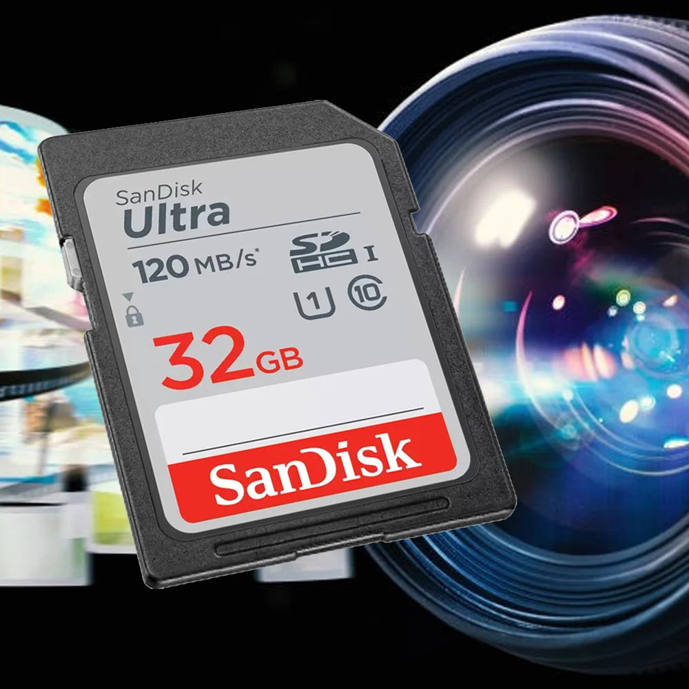 SanDisk SD Card 32–256GB U3 V30 4K | DSLR Camera Memory SD Memory Card PRIMED