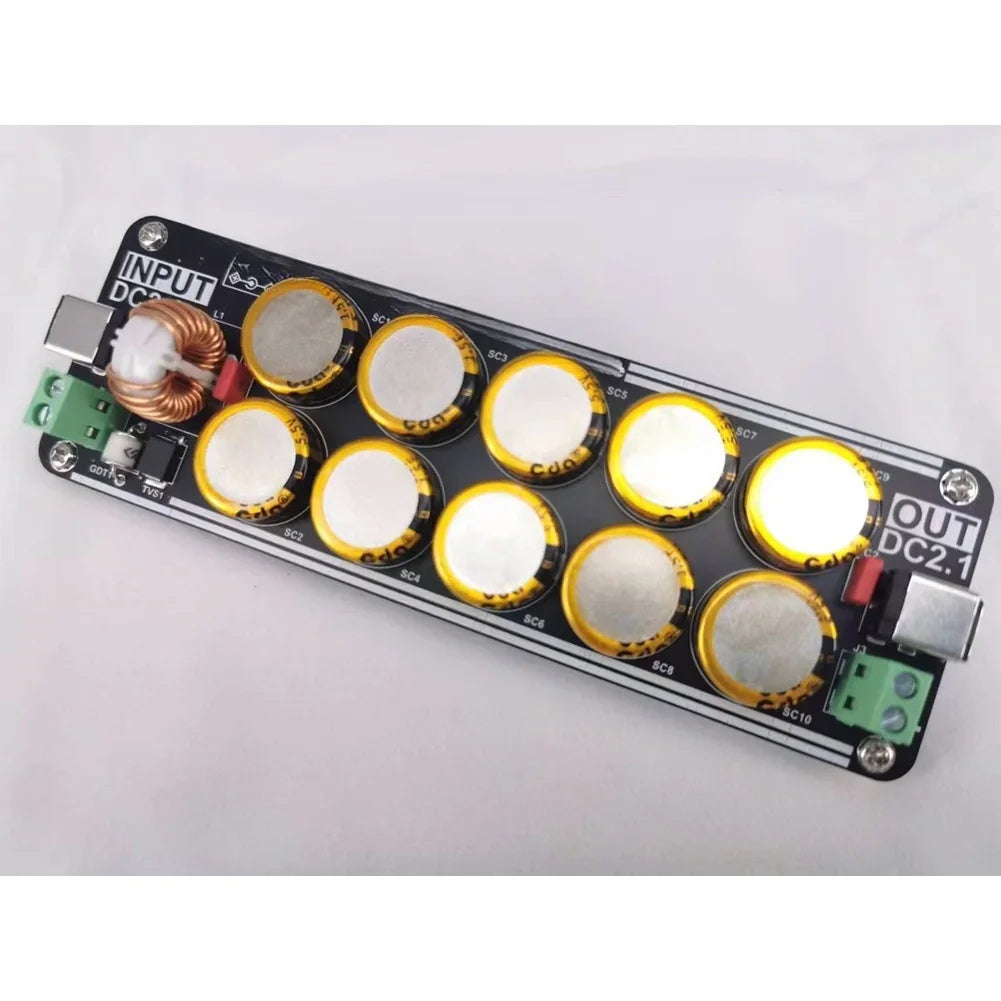 Super Capacitor Power Filter Module 5V–48V 10A Audio Grade