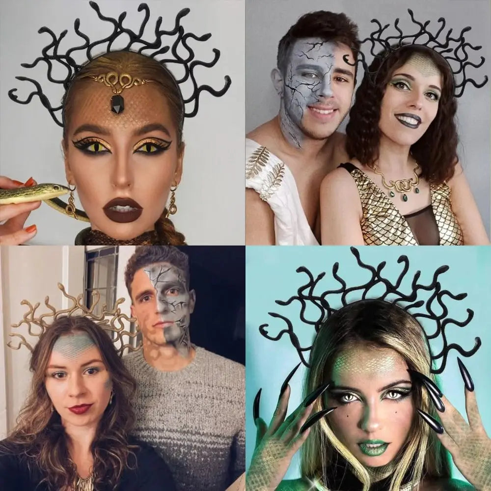Medusa Snake Headband – Halloween Cosplay & Party Prop Costume Headband PRIMED