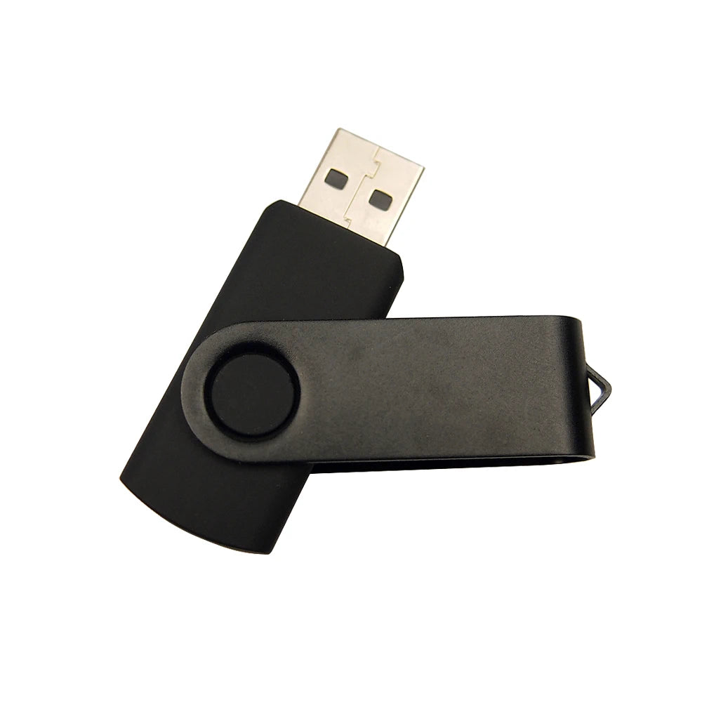 Custom Logo USB 2.0 Flash Drive Metal Pen Drive 4–64GB USB Flash Drive PRIMED 64 GB Black