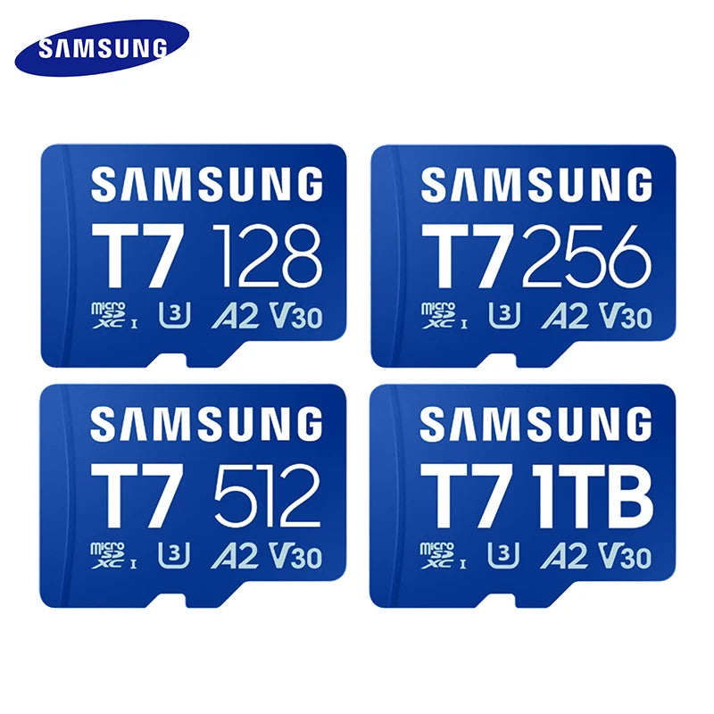 Samsung T7 microSDXC 128GB–1TB | U3 V30 A2 Memory Card MicroSD Memory Card PRIMED